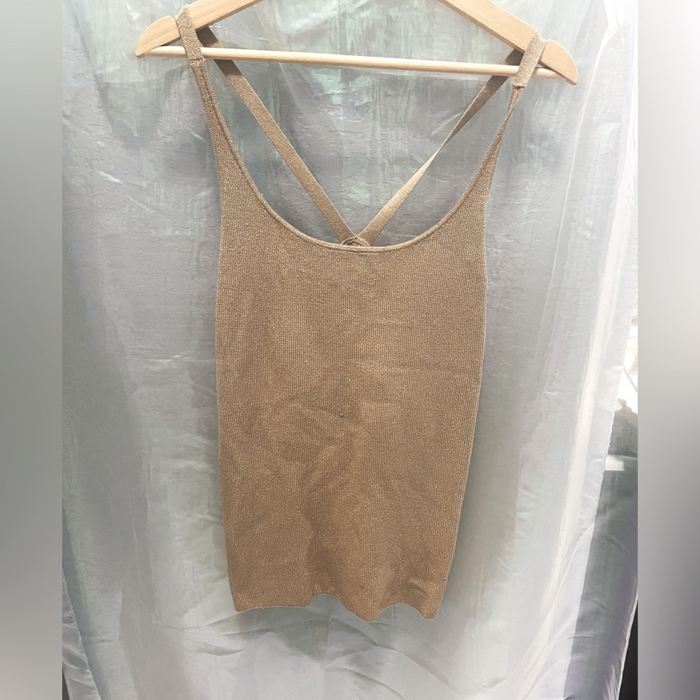 Gold Banana Republic Stretch Tank Top Camisole Sz XL